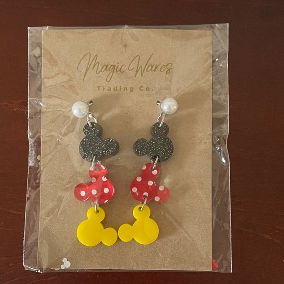 Magic Wares Jewelry - Mickey Mouse Earrings - Handmade by Magic Wares NWT